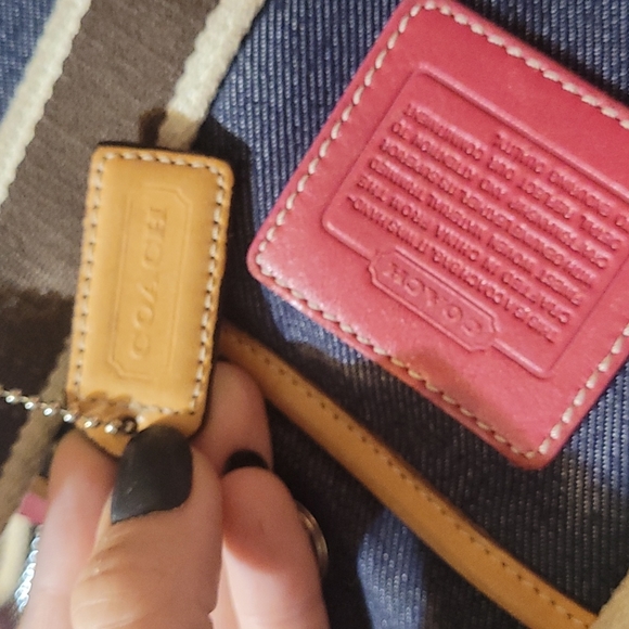 Coach Denim Leather Colorblock Purse - Picture 2 of 9